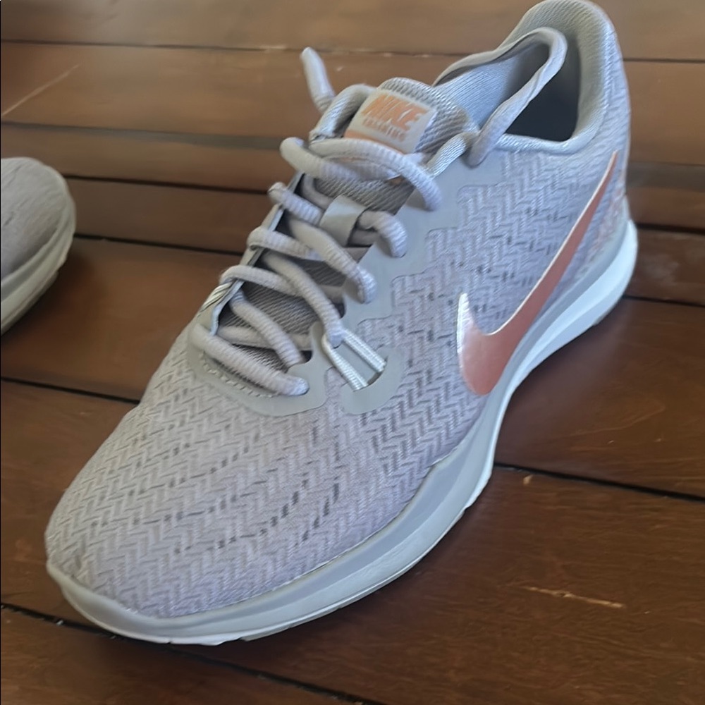 Nike Gray and Rose Gold details